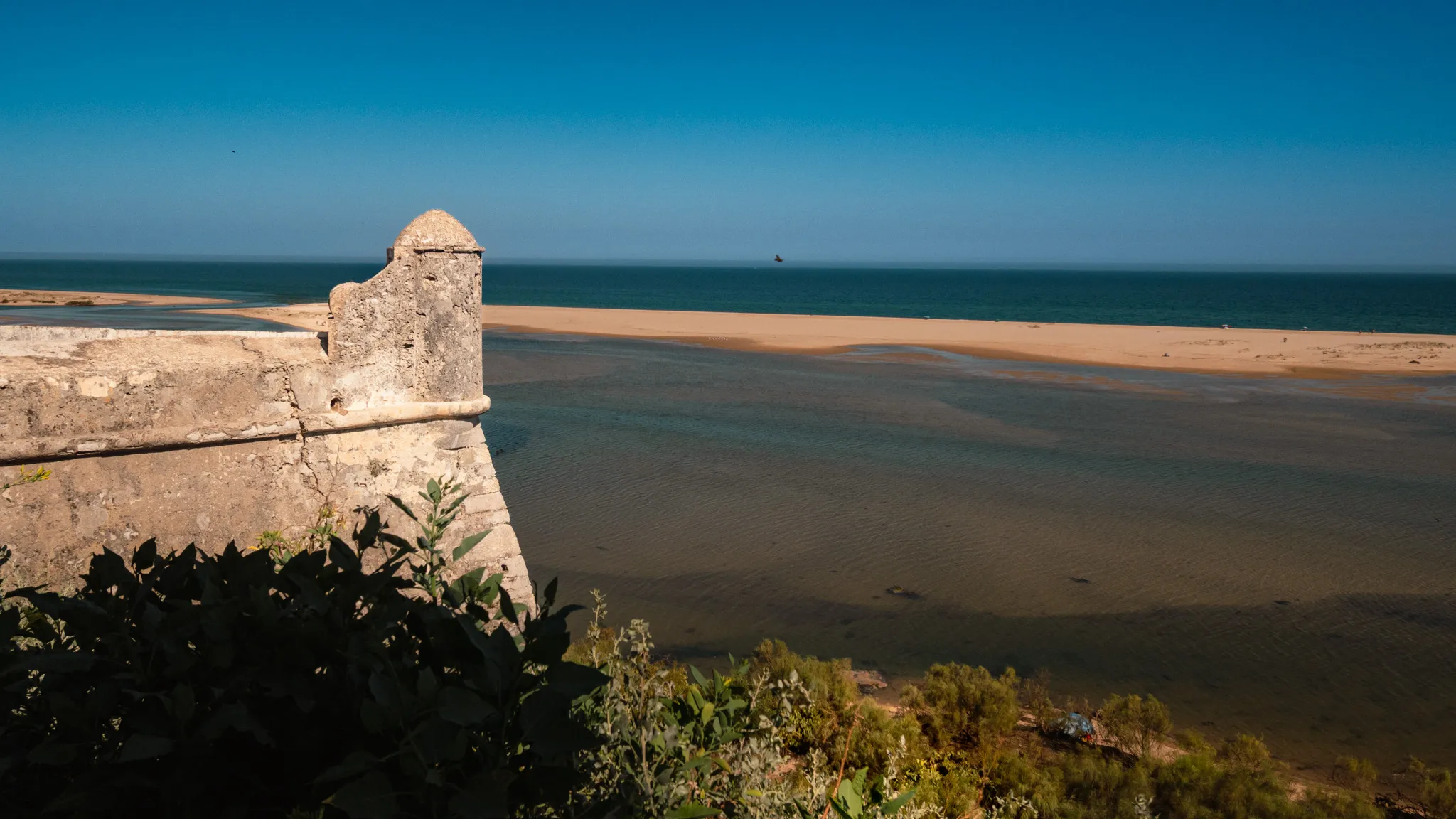 Cacela Velha on its hill above the tidal bay
