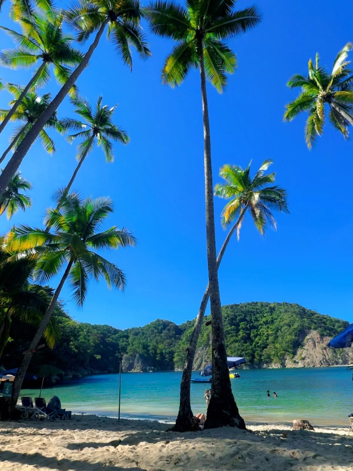 Turquoise water and white sand on Isla Tortuga
